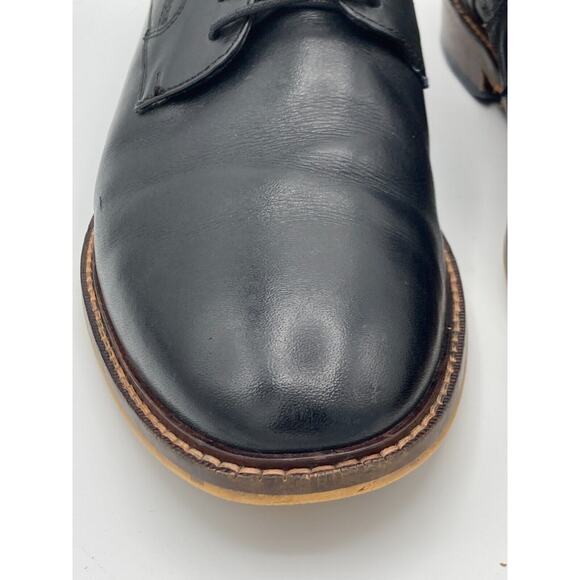 Steve Madden Black Lace Up Men's Leather Dress Shoes Size 9.5 - Picture 4 of 13